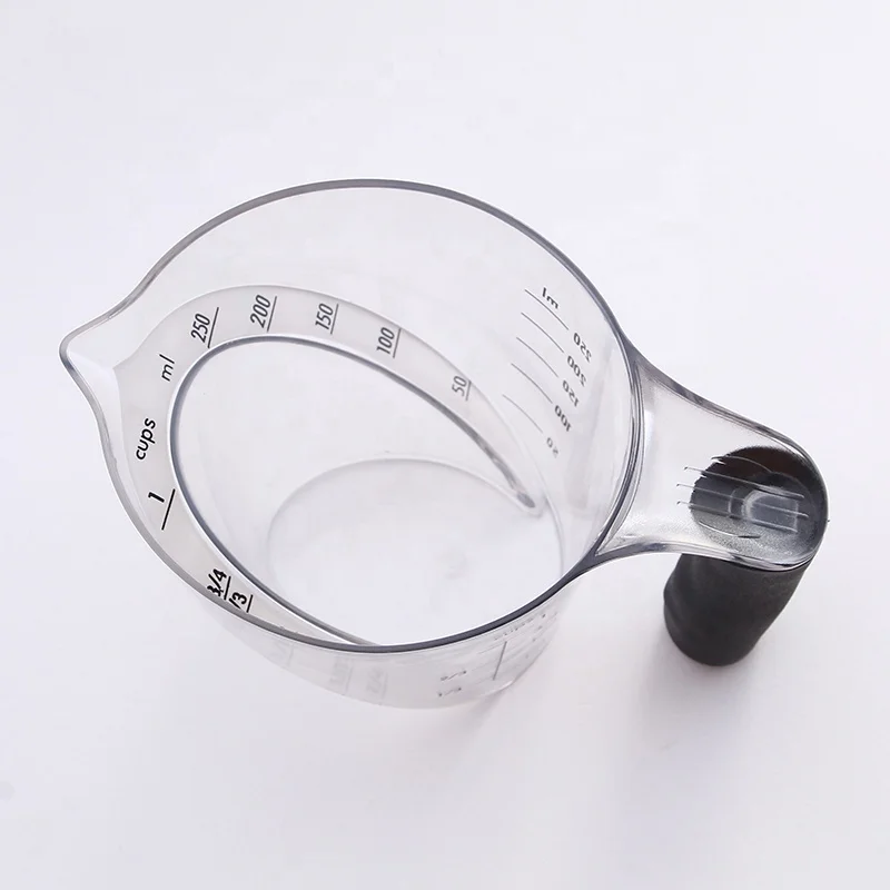 Plastic measuring 250ml cup non slip kitchen cup