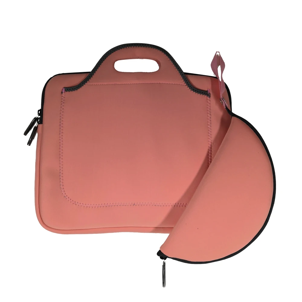 Guangdong factory supply directly laptop briefcase for women ladies neoprene neotebook bag with mouse mat