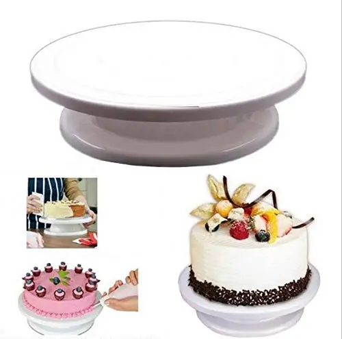 Food-Grade 11' Round Revolving Cake Decorating Stand/ Cake Turntable for Cookies Cupcake