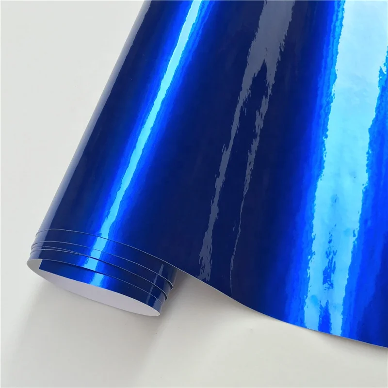 Premium midnight blue High Gloss Metallic Glossy Speed Car Vinyl Wrapping Film Flexible and Stretchable PVC