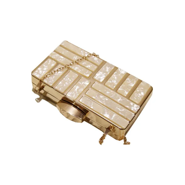 
Luxury sequins gold lady chain bag fashion crystal bead ladies clutch square evening party bag 