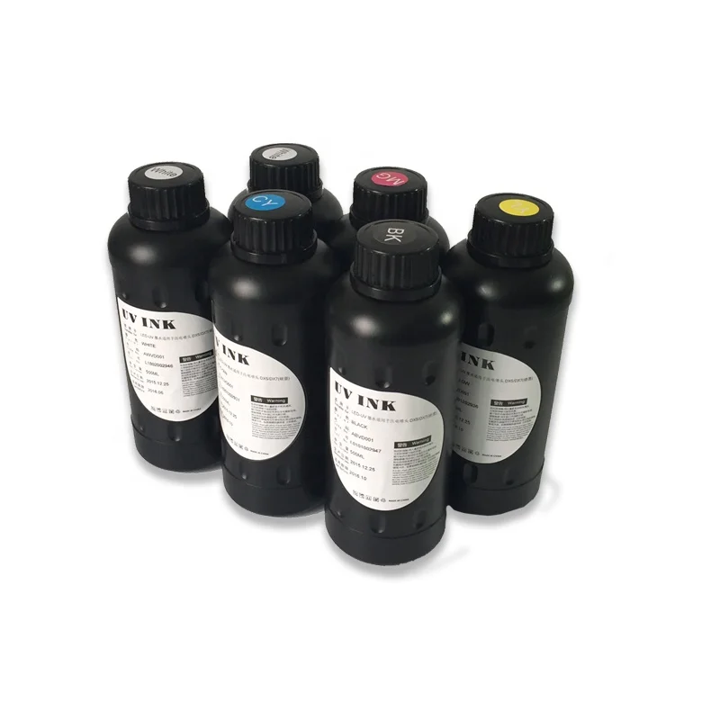 JETVINNER 2022 Competitive  A Grade Import UV Printer Ink Set 6 Colors Each Color 1000ml Per Bottle