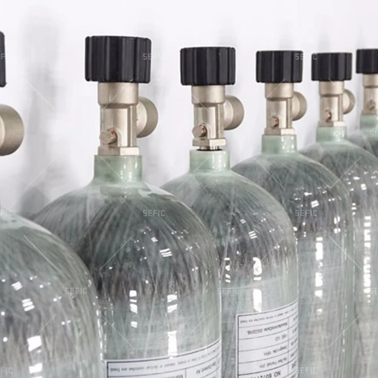 9 Liters G 5/8 thread pcp gun carbon fiber air scuba diving tanks