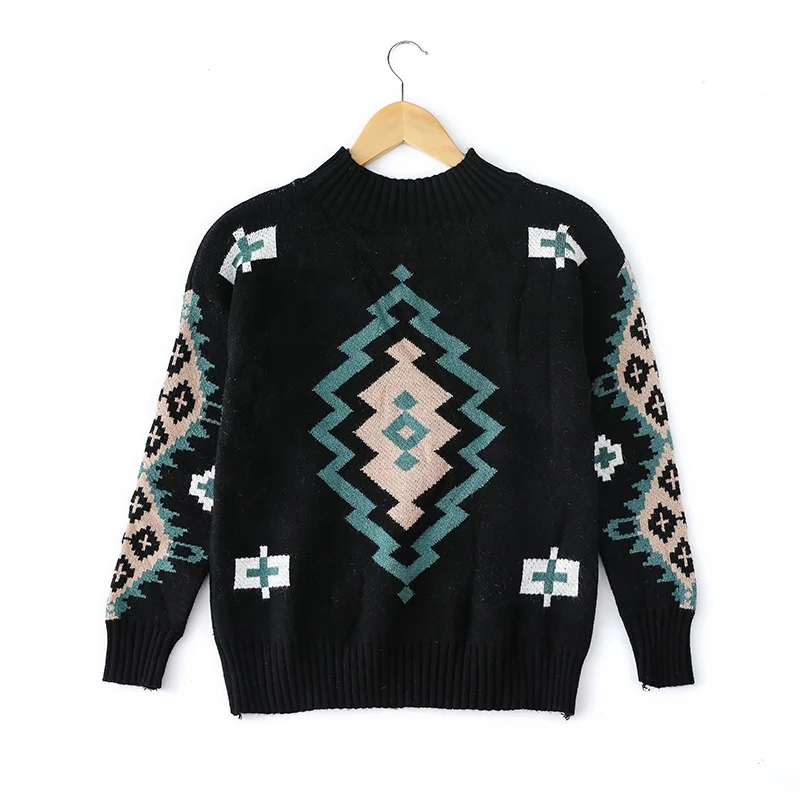 Unisex knitted Christmas Sweater Custom Jacquard round neck Sweater