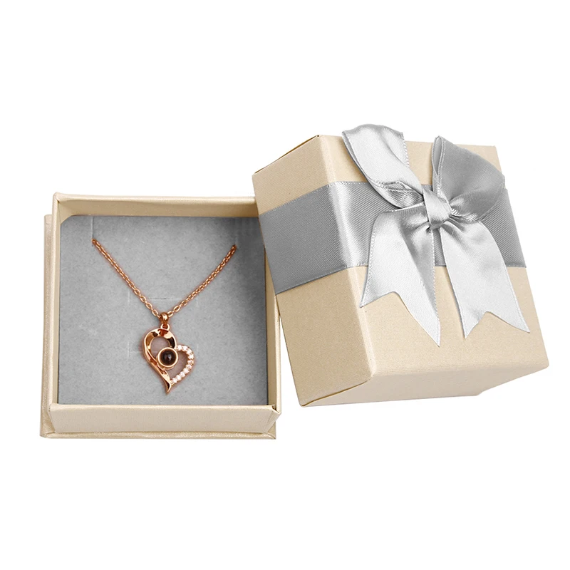 100 Languages I love you Women Necklace Box Valentine Gift for women couple gift