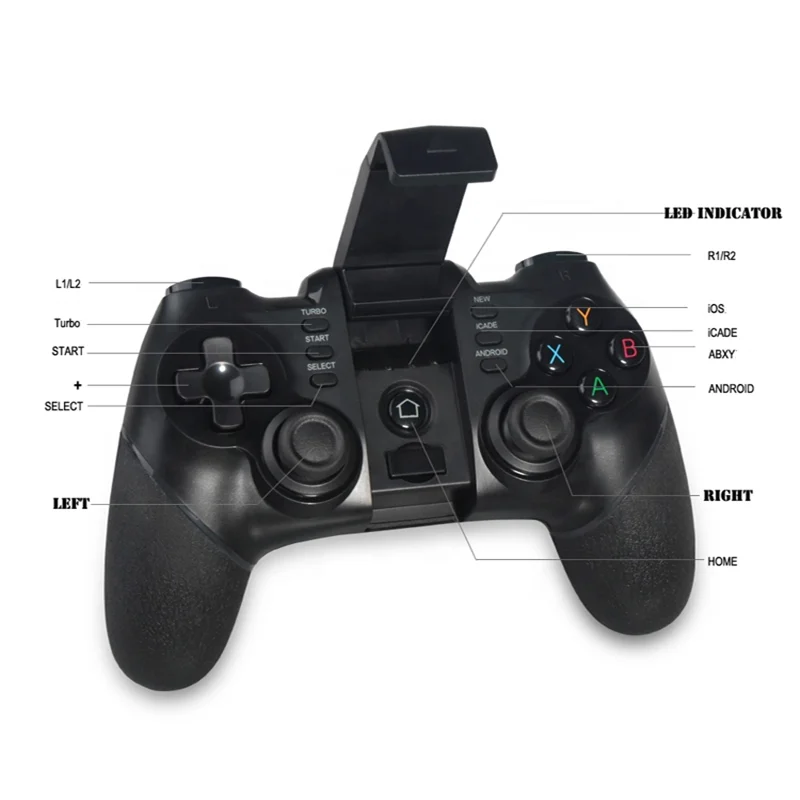 YLW Factory Price Extendable BT Wireless Controller Gamepad Joystick for Smartphones