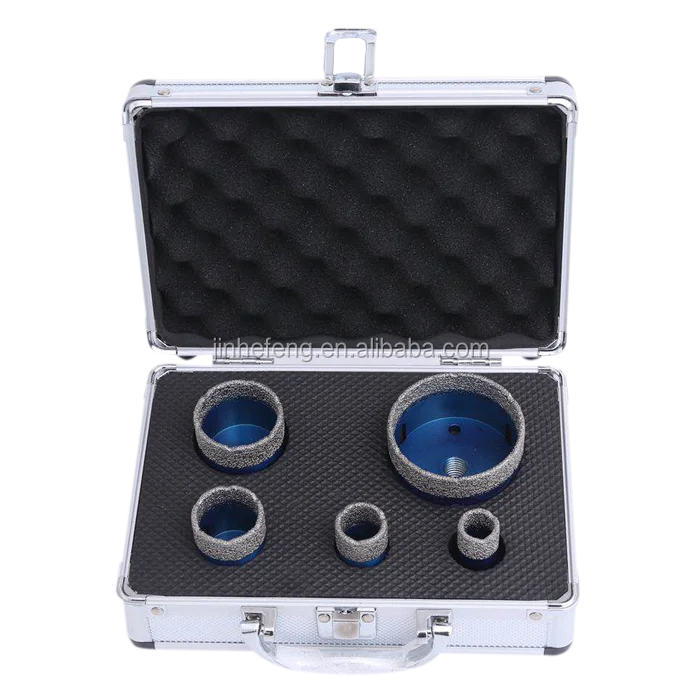 
Vacuum brazed diamond drill core bit sets for marble, granite, ceramics, etc. 