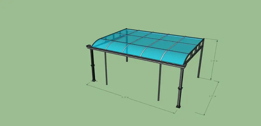 
sunroom aluminum frame curve glass garden sunroom 