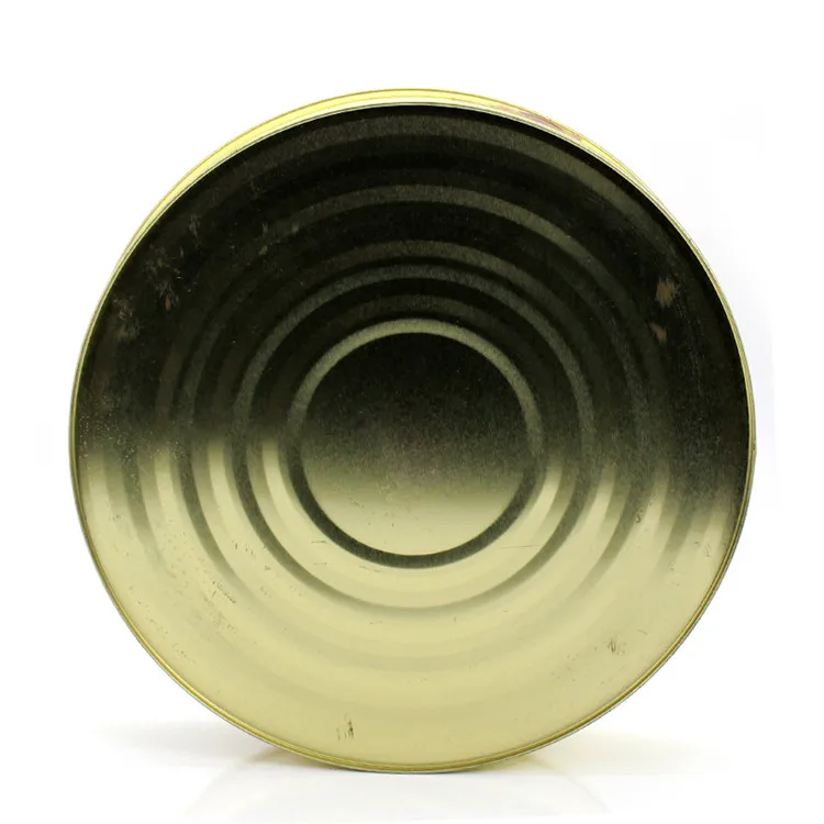 Jutien Custom Printed Large Round Metal Cookie Biscuit Food Tin Packaging Box