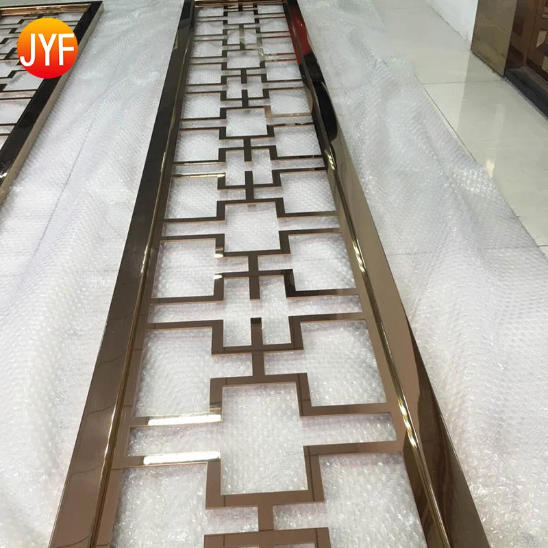 ZZ9902 Wholesale Factory Price Aluminum Restaurant Room Divider Decorative Metal Stainless Partition Screen