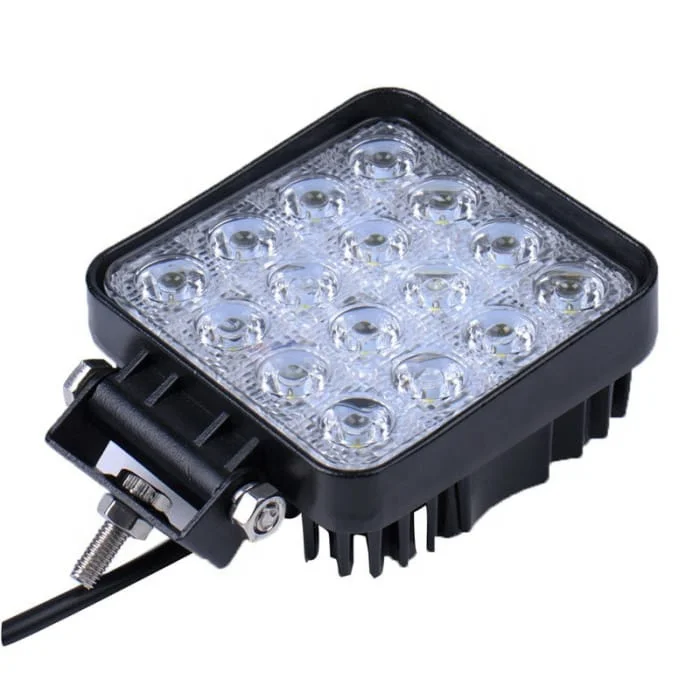 Others Car Light Accessories IP65 Waterproof Super Bright Square 24V 12V 48W 4 Inch Vehicle Car LED Work Lights