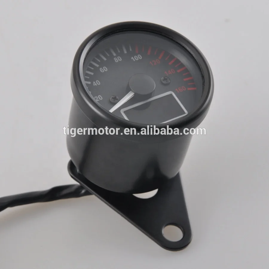 Universal Motorcycle LCD Digital 12000RPM Tachometer Speedometer Odometer Black Factory Direct Sales