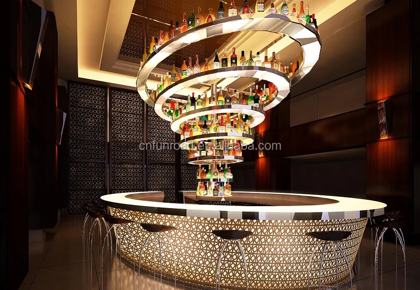 Лидер продаж на заказ, портативная Современная барная стойка со светодиодной подсветкой для коммерческого ресторана и дома