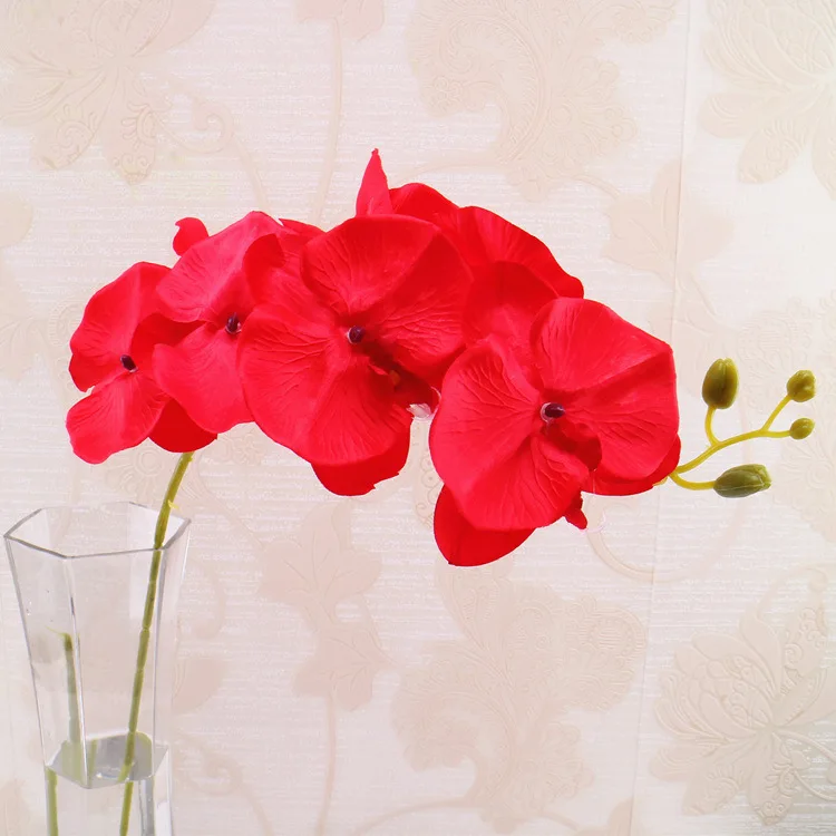 
high quality new style silk flower butterfly orchid artificial flower on home living room decoration 