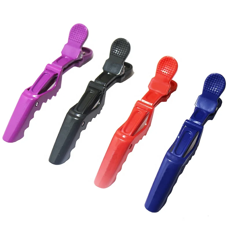 Wholesale China factory supply colorful custom glossy alligator hair clip crocodile clips cheap price