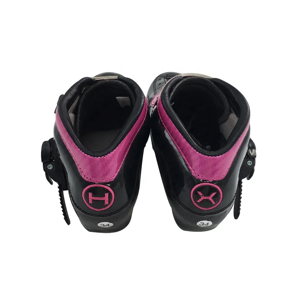 Custom high quality professional carbon fiber leather outdoor inline roller speed skate upper boot