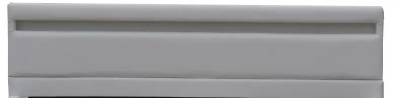 Современная Деревянная белая двухместная мягкая кровать из искусственной кожи со светодиодной подсветкой