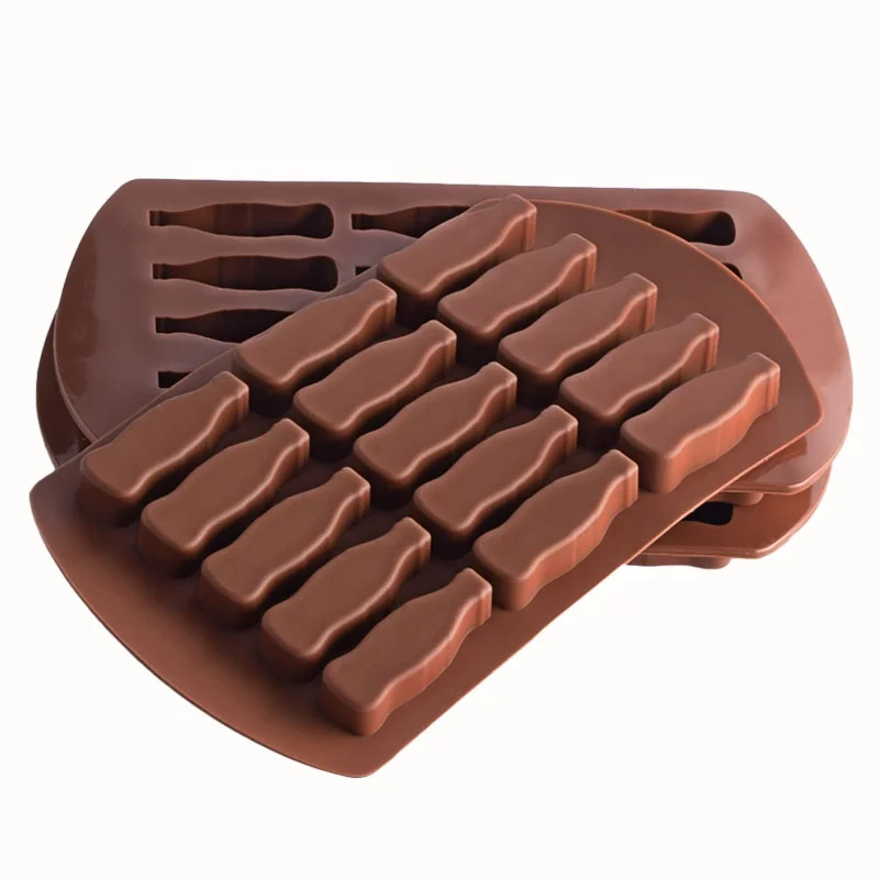 
3D Cola Bottle Shape Chocolate Mold Food Grade Silicone Molds 