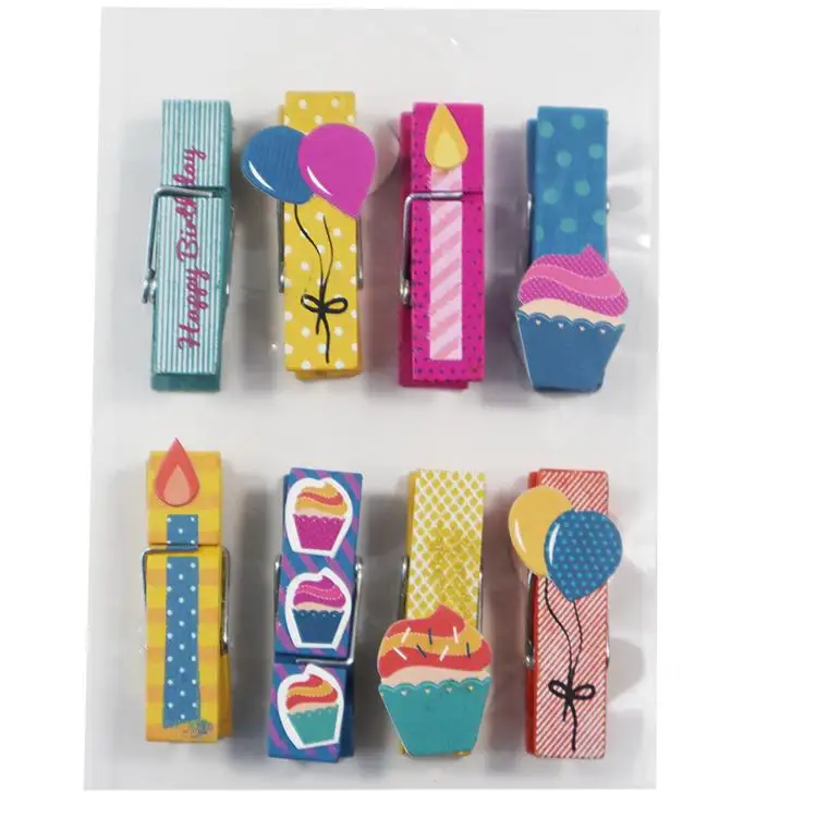 Симпатичные Красочные DIY декоративные мини Деревянные прищепки для одежды