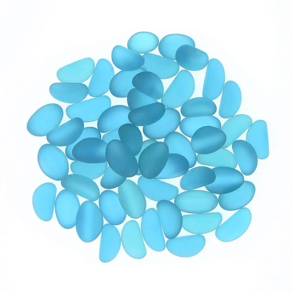 Irregular Frosted Decorative Glass Rocks For Vase Filler