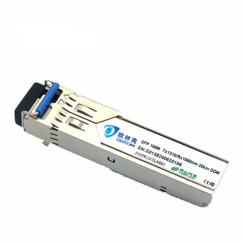 Fast Ethernet 20 км один разъем LC Двунаправленный SFP Трансивер волоконно оптический модуль