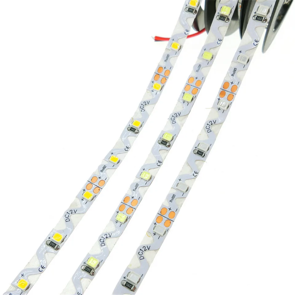 S Shape 2835  Any-angle Bendable LED Strip Flexible Tape 12V LED Strip Lights S Shape Double Panel SMD 2835 Strip Light