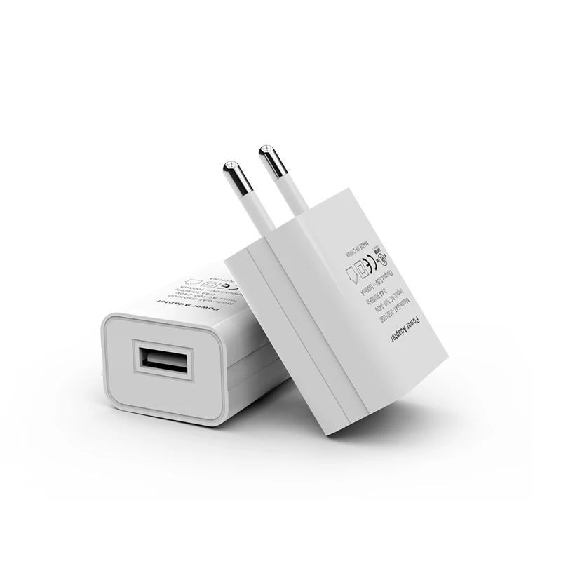 
5V 1A CE GS RoHS certified European standard wall charger EU mobile phone charger universal portable simple 