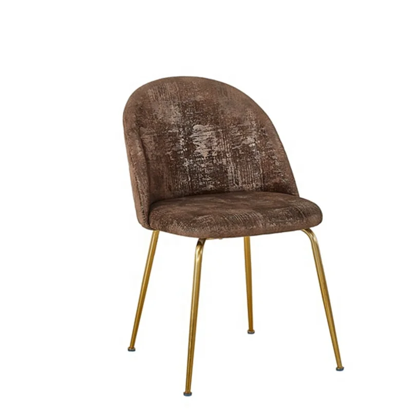 metal Simple Design Modern Hotel Furniture Custom Velvet Nordic dining Chair fabric/velvet chair with gold metal legs