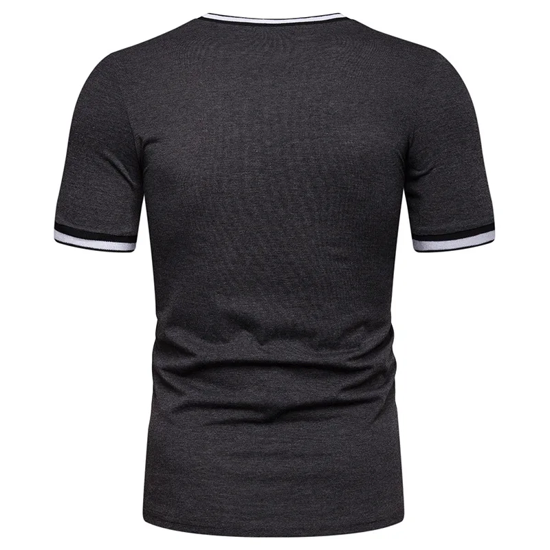 Men Plain Golf T-Shirt Vintage T Shirt Blanks Wholesale 100% Cotton V Neck T Shirt