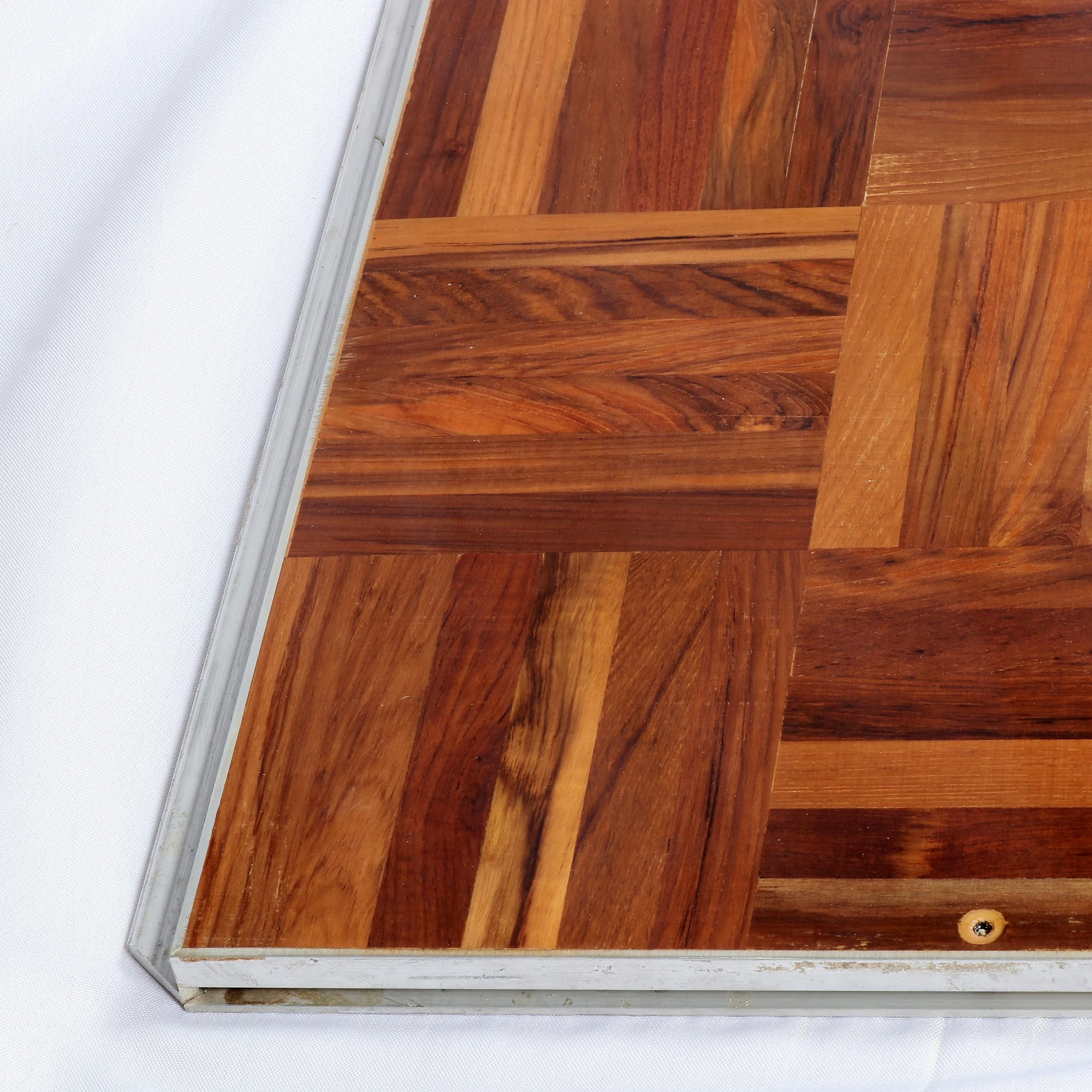 aluminum edge teak solid wood high gloss wedding party dance floor for sale