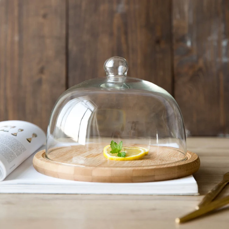 Элегантная деревянная подставка для свадьбы стеклянная крышка с изображением сыра