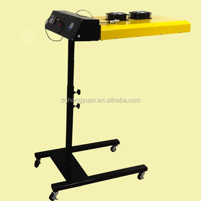Pneumatic screen printing flash dryer to dry water base ink