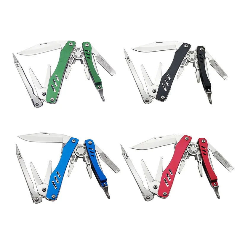 
Hot Sale 10 in 1 Folding Pocket Multi Functional EDC Tool Pliers with Scissor for Camping And Knife for Fish Cutter 