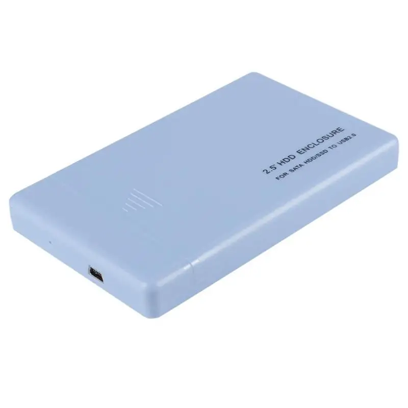 External hdd box 2.5 hdd enclosure sata usb 2.0 for 1TB 2TB 3TB reading capacity hard disk hdd case external hard drive case