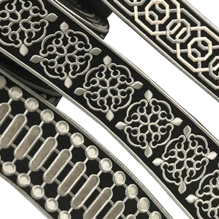 Оптовая продажа, пользовательская лазерная резка, Золотое кружево Zari для домашней отделки дивана и подушки