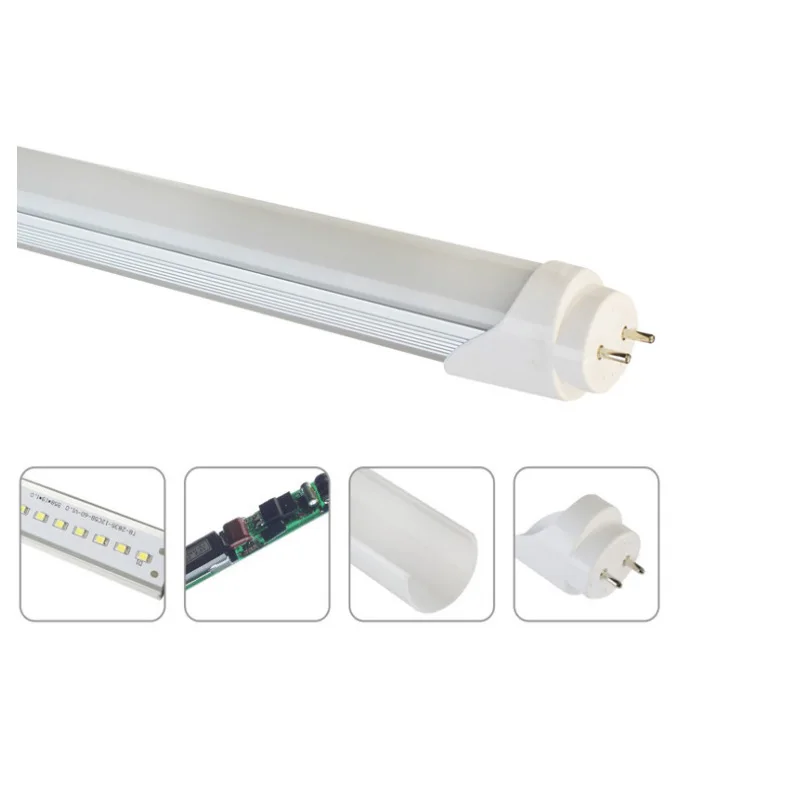 Дешевая Светодиодная трубчатая лампа t8 110 В 220 В, высокая световая мощность 110-1,2 лм/Вт G13 4 фута м 18 Вт, светодиодные лампы