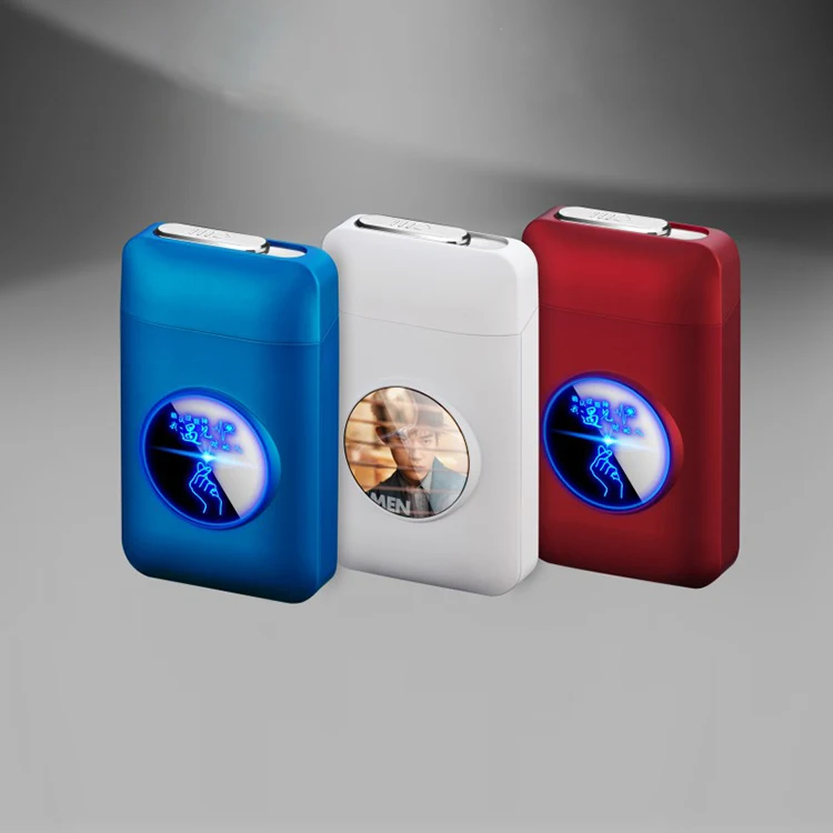 JL-223N Onuoss Wholesale ABS Led Cigarette Case Box With USB Lighter Custom Logo
