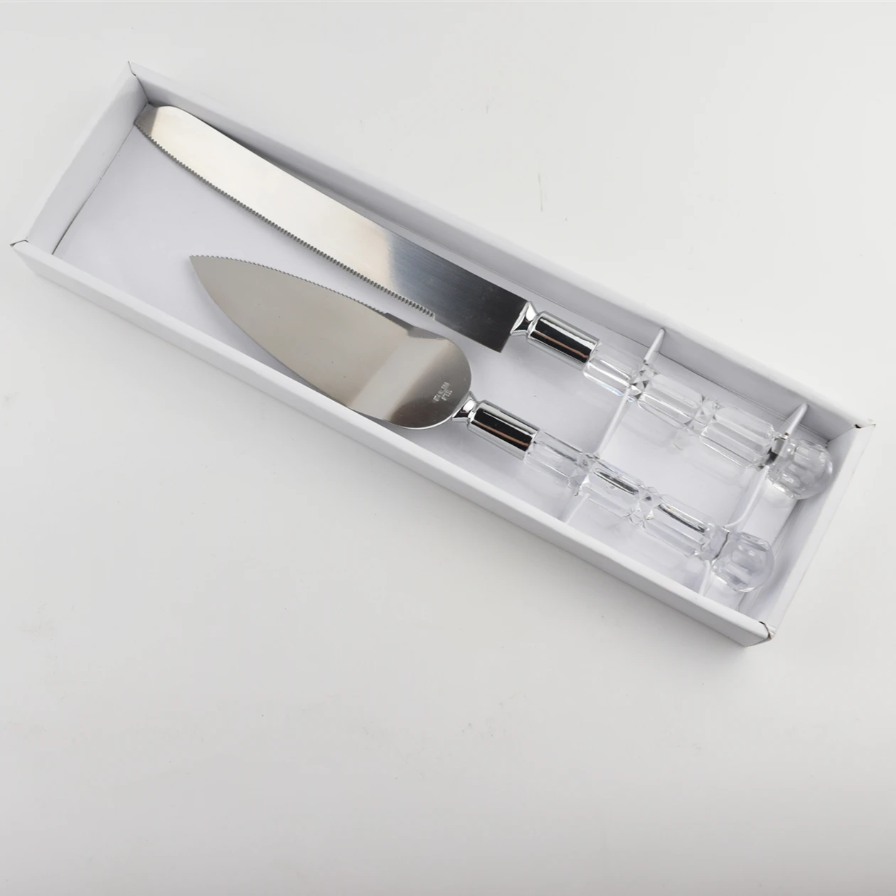 kitchen gadgets cake tools personalised stainless steel long birthday party wedding cake knife and server set