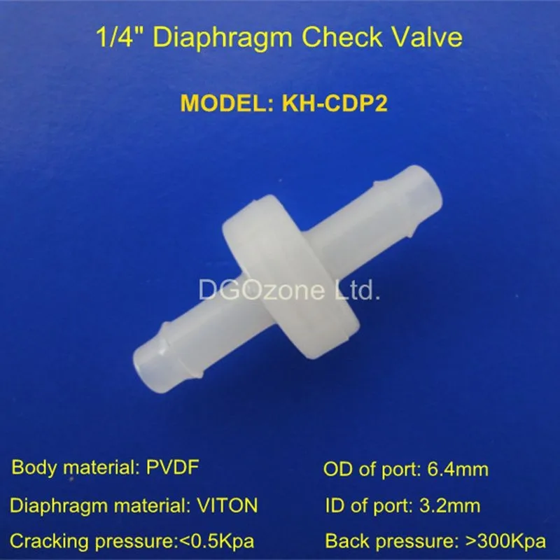 
PVDF small plastic check valve micro one way valve ozone check valves NRV 1/16, 1/8, 3/16, 1/4, 5/16, 3/8 