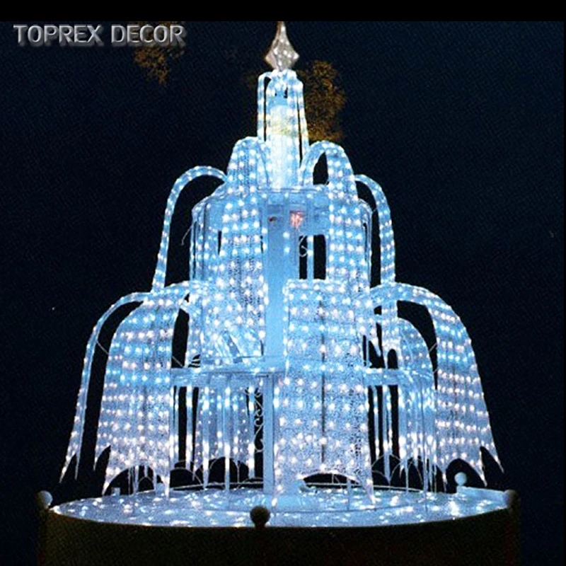 2019 new Outdoor indoor home garden waterfall led  fountain motif light