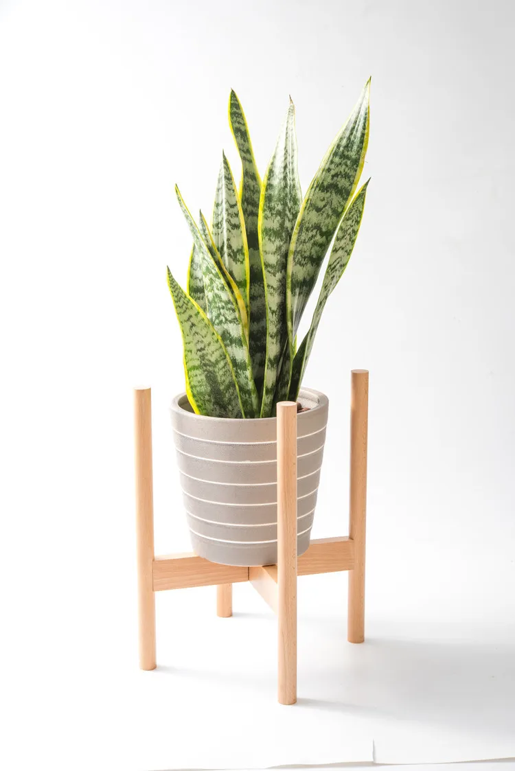 Adjustable Plant Stand Indoor Outdoor Mid Century Modern Planter Stand