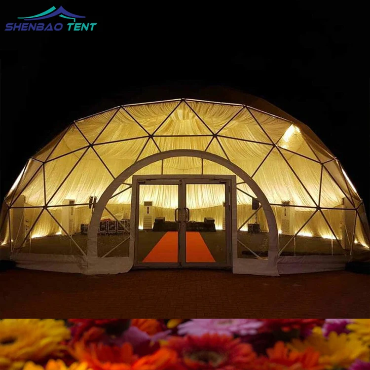 Transparent Fireproof Clear Geodesic Dome Outdoor Tents For Party