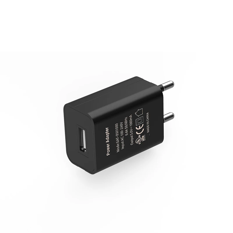 
5V 1A CE GS RoHS certified European standard wall charger EU mobile phone charger universal portable simple 