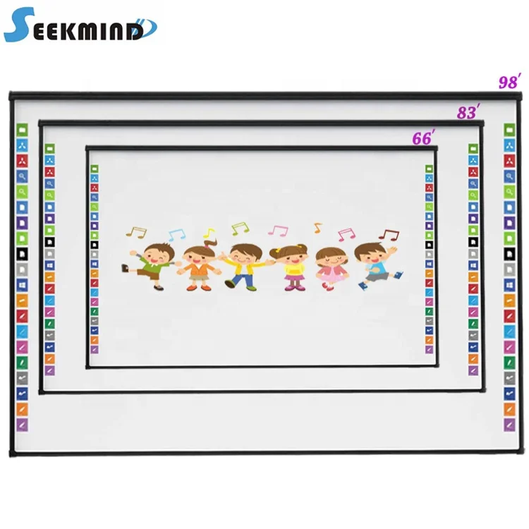 66 inch DVIT Dual-touch hidden optical module smart board China interactive whiteboard for teaching
