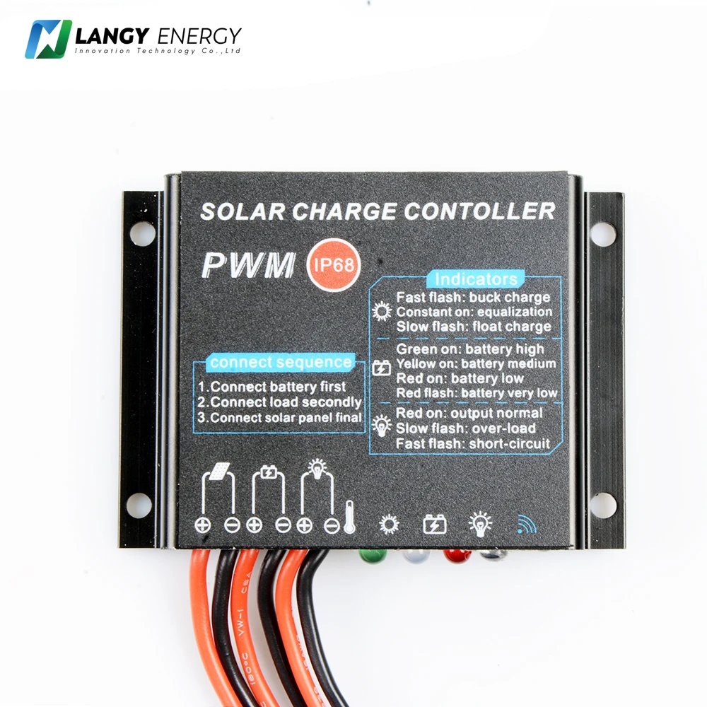 Langy official RTS IP68 10A pwm street light waterproof solar charge controller
