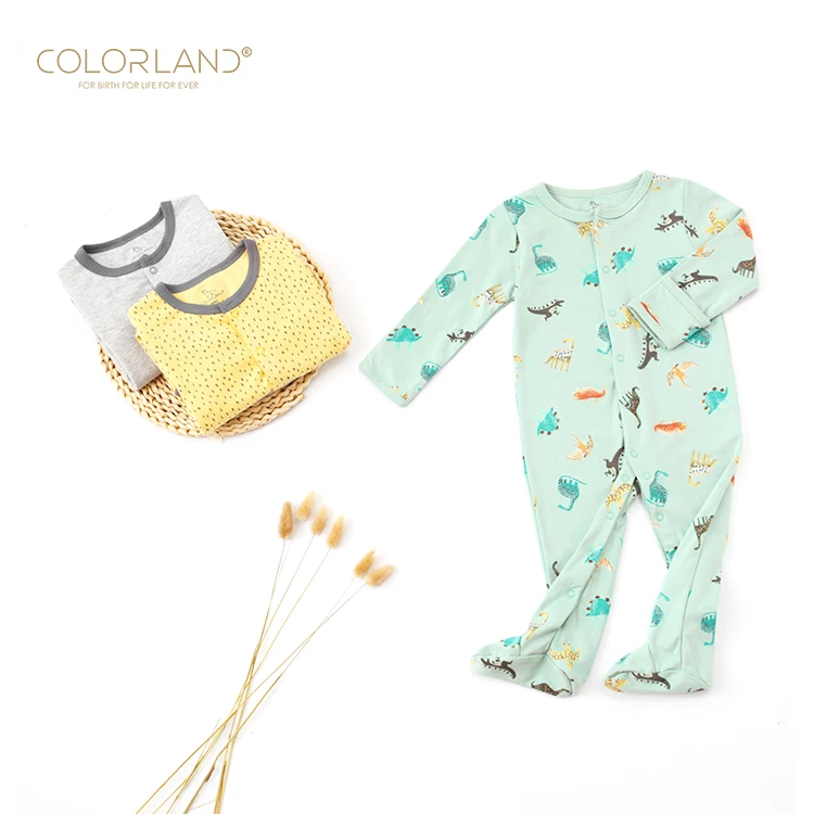 Colorland New design boys and girls cartoon newborn clothes baby long sleeve bodysuit mamas & papas quality