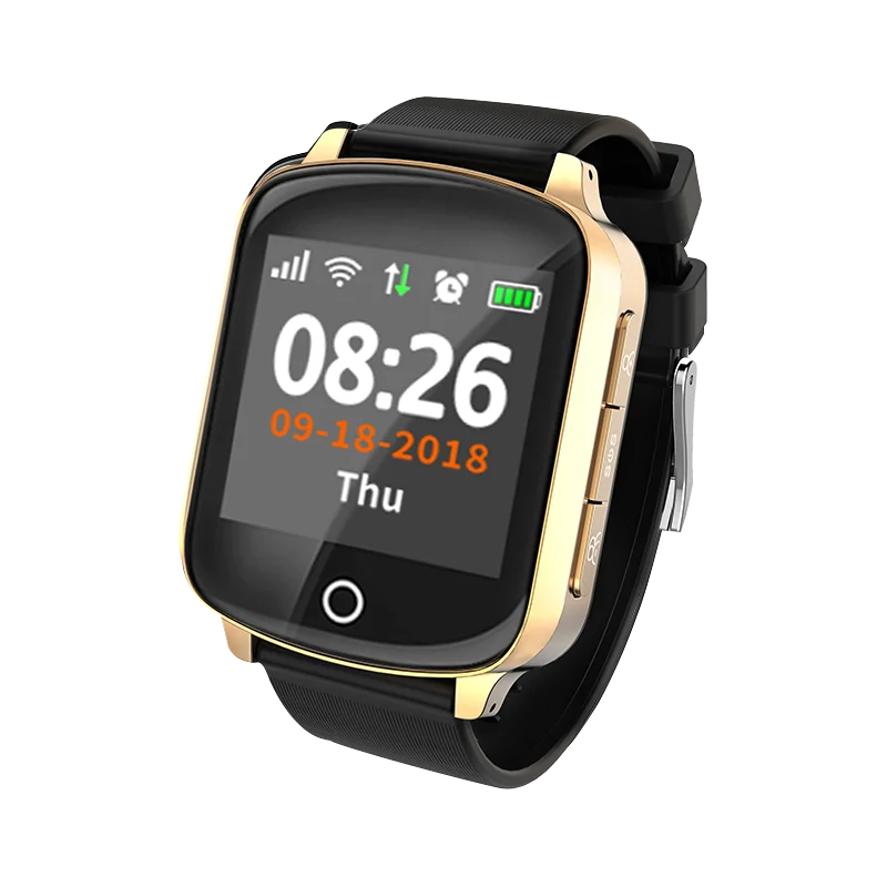 D200 IP68 Waterproof old man Smart Watch GPS+LBS+Wifi Location Track Anti-lost Smartwatch Heart Rate Monitor fall-down alarm