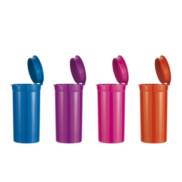 Wholesale Plastic Customized 5 6 13 19 30 60 90 Dram Squeeze Container tube Vial Bottles With CRC Lids