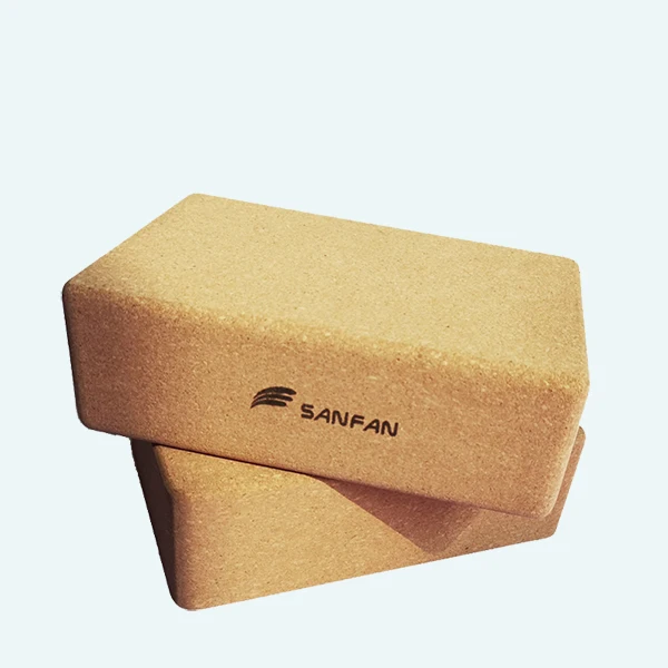 Eco Friendly Private Label Printed Nature Yoga Brick Cork Yoga Block Custom