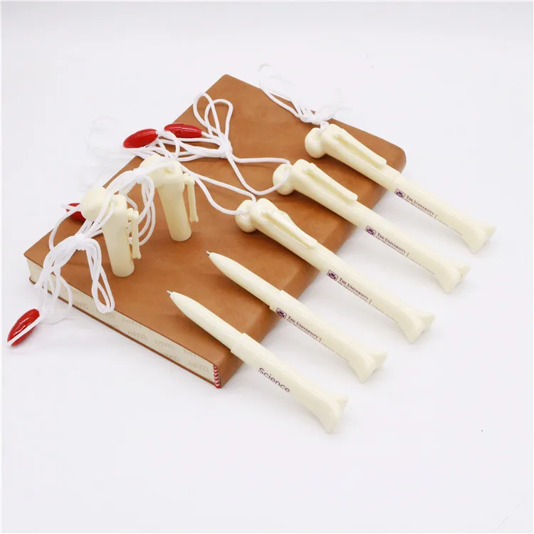 Creative Funny Bone Shape ballpoint pen with lanyard for Nurse Doctor Student